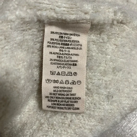 FREE PEOPLE Boucle Alpaca Wool Blend Sweater Cowl Neck, Size L - Picture 8 of 9